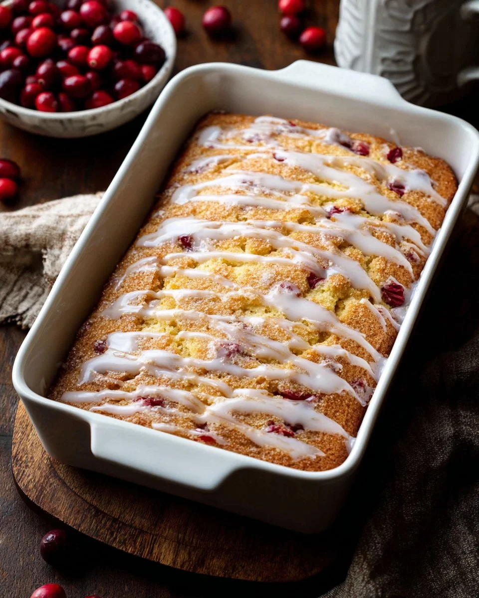 Delicious cranberry crumble cake topped with golden crumbs on a plate