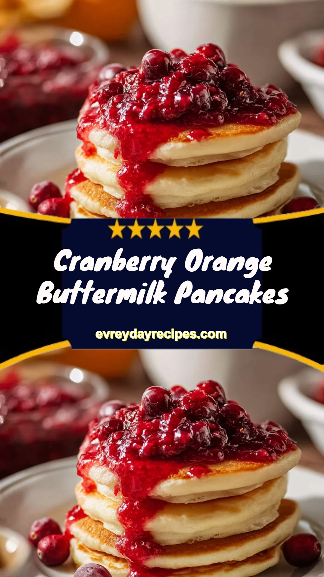 Cranberry Orange Buttermilk Pancakes