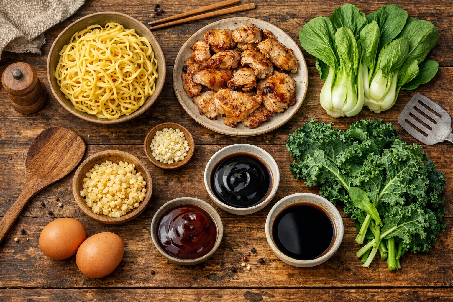 egg noodle pad see ew