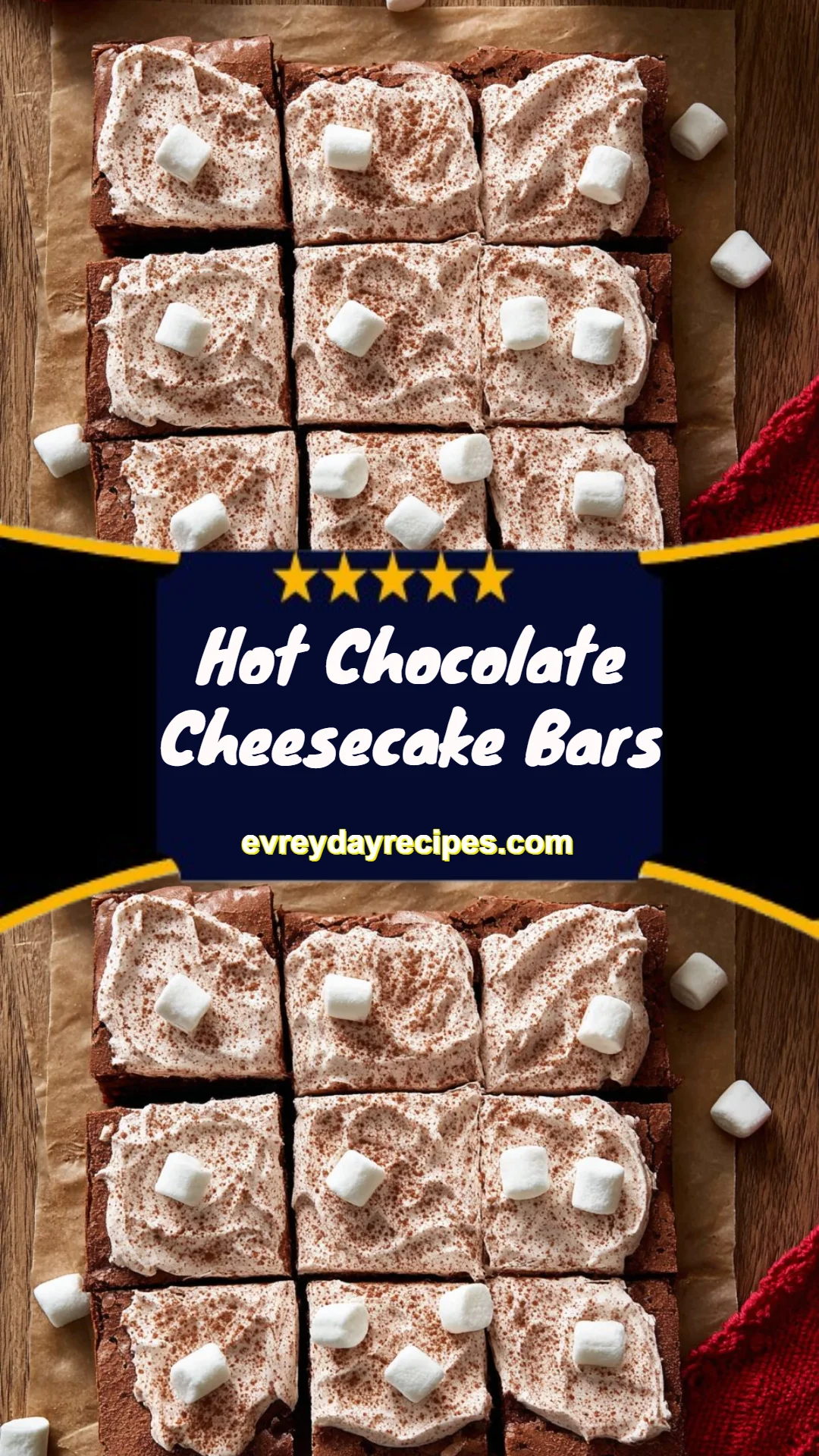 Hot Chocolate Cheesecake Bars