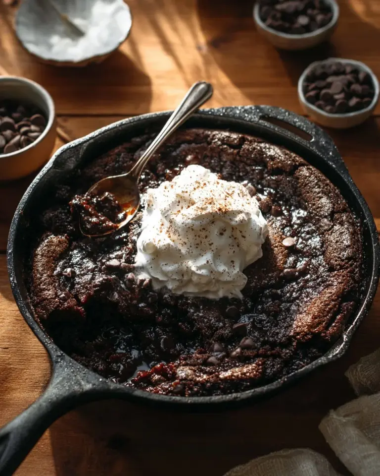 Delicious hot fudge pudding cake served with a scoop of ice cream