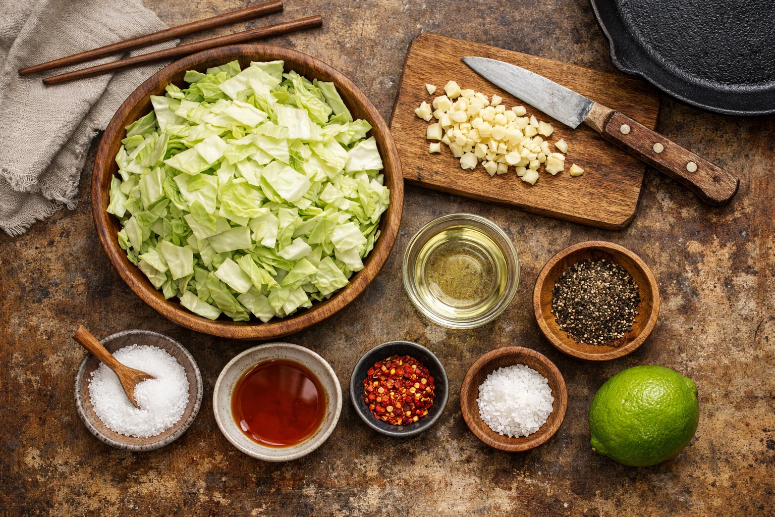 Savory Stir-Fried Cabbage with Fish Sauce & Garlic Bliss