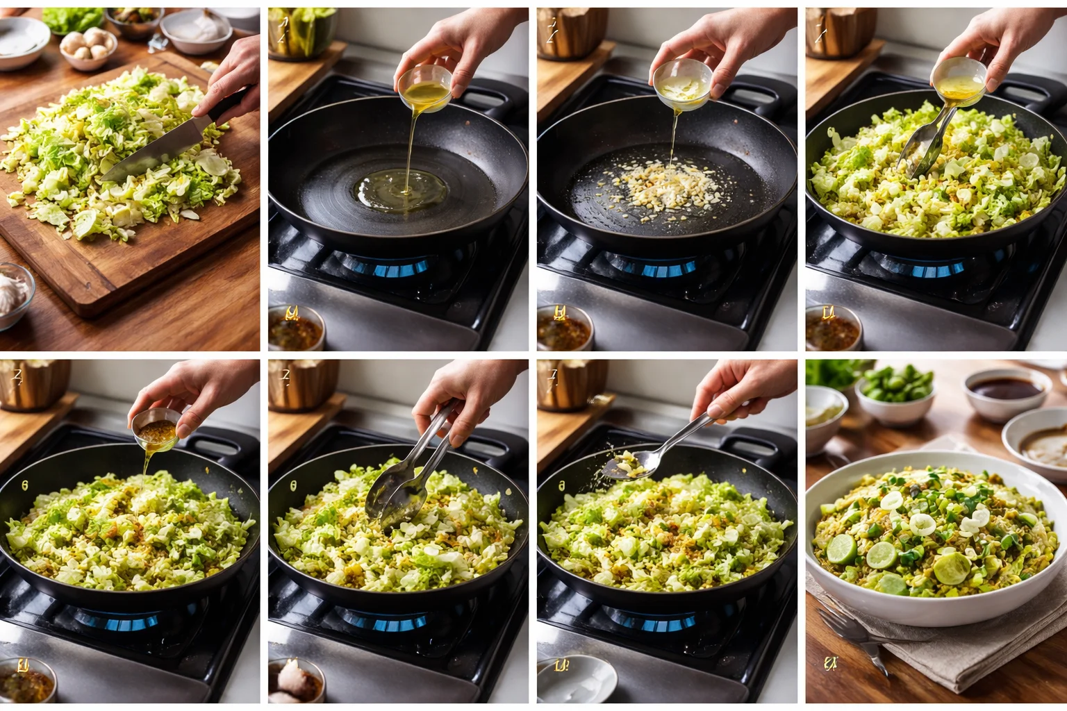Savory Stir-Fried Cabbage with Fish Sauce & Garlic Bliss