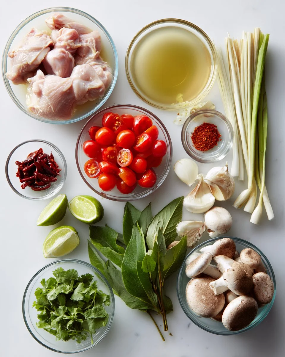 Authentic Thai Tom Yum Soup with Chicken