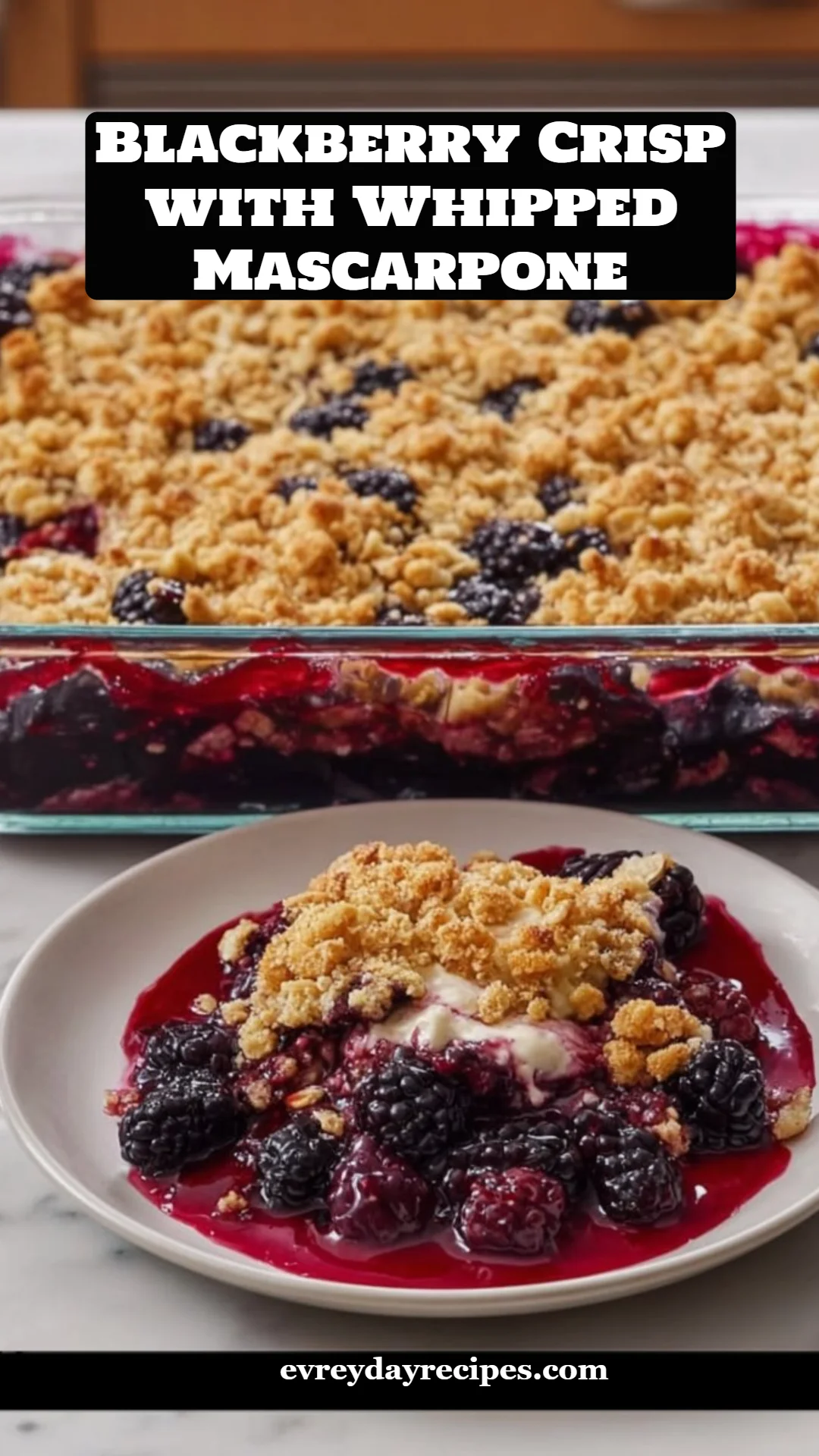 Blackberry Crisp with Whipped Mascarpone