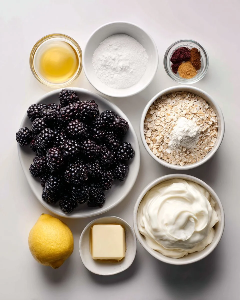 Blackberry Crisp with Whipped Mascarpone