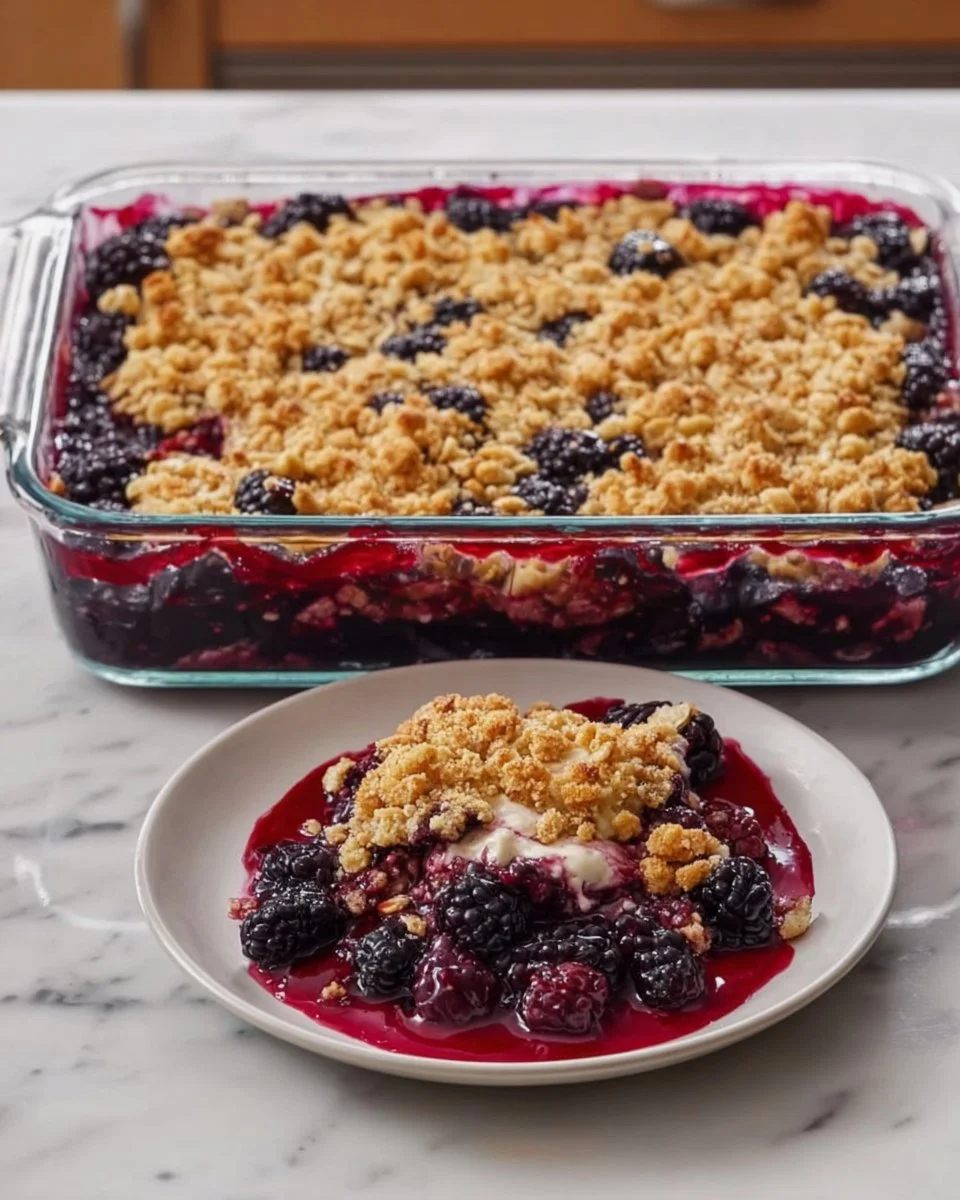 Blackberry Crisp with Whipped Mascarpone