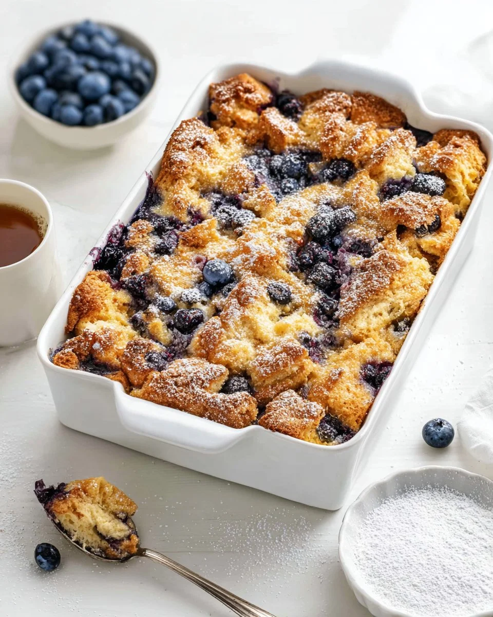 Blueberry Brioche French Toast Casserole