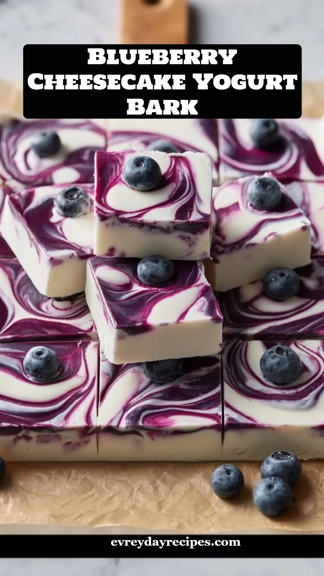 Blueberry Cheesecake Yogurt Bark