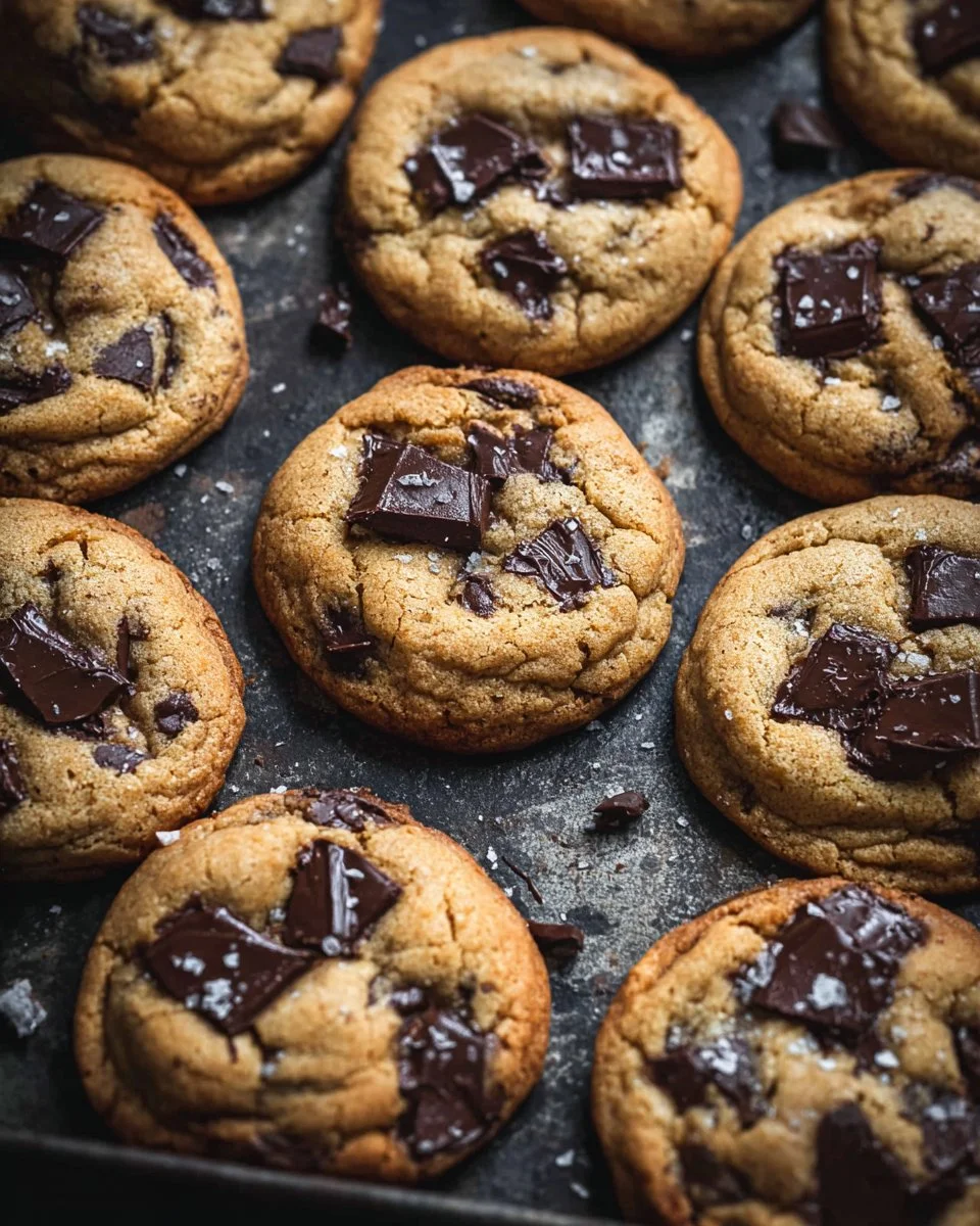 Browned butter pumpkin chocolate chip cookies fresh from the oven