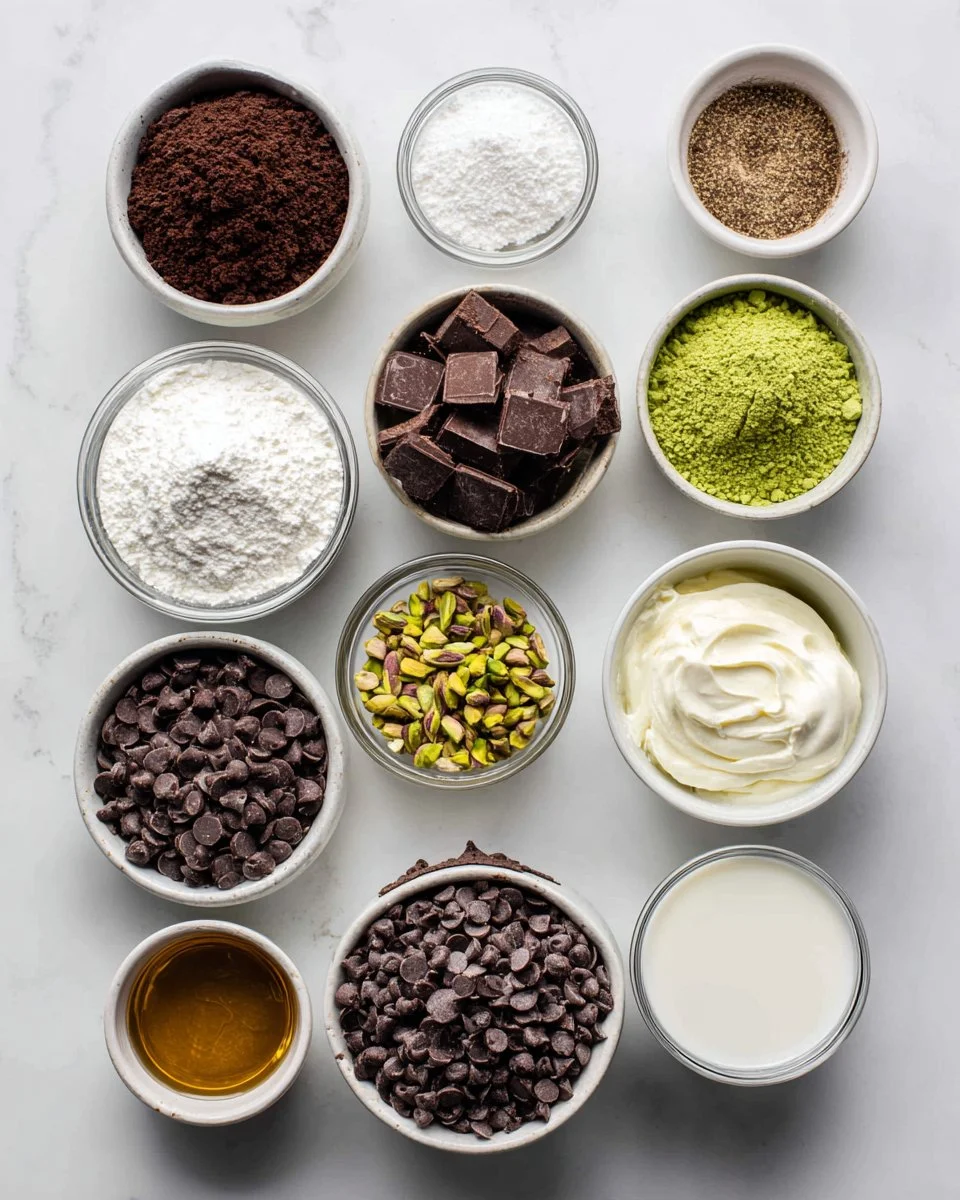 Chocolate Pistachio Cream Pie Bars