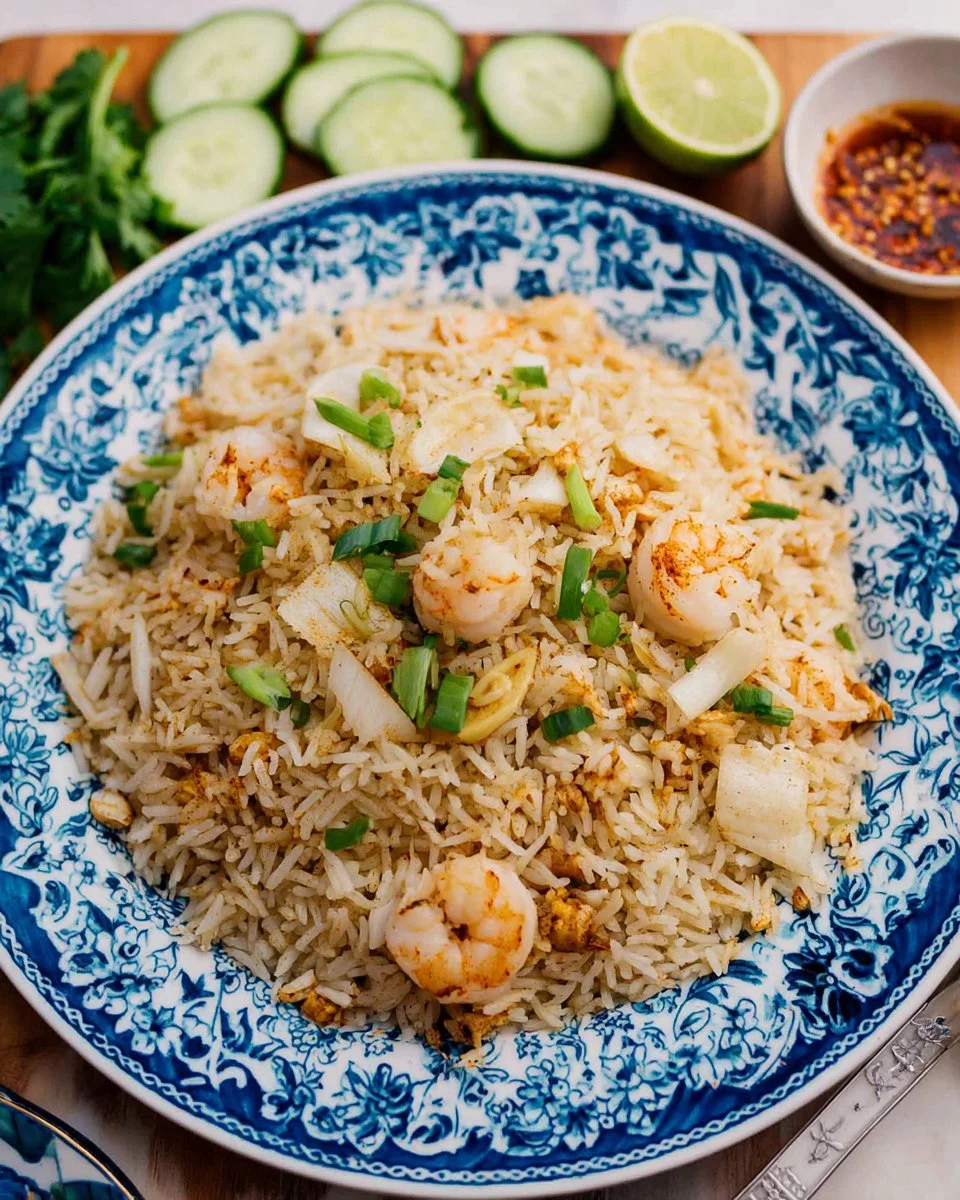Delicious Crab Fried Rice served in a bowl with fresh ingredients and crab meat