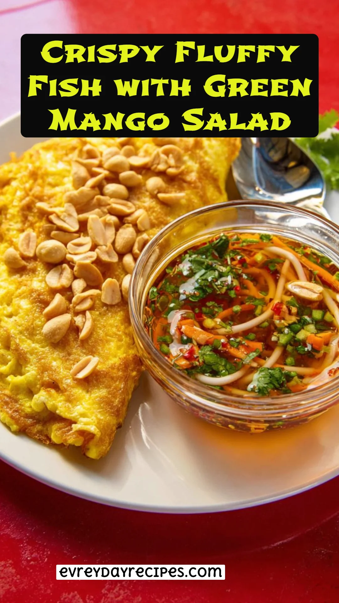 Crispy Fluffy Fish with Green Mango Salad