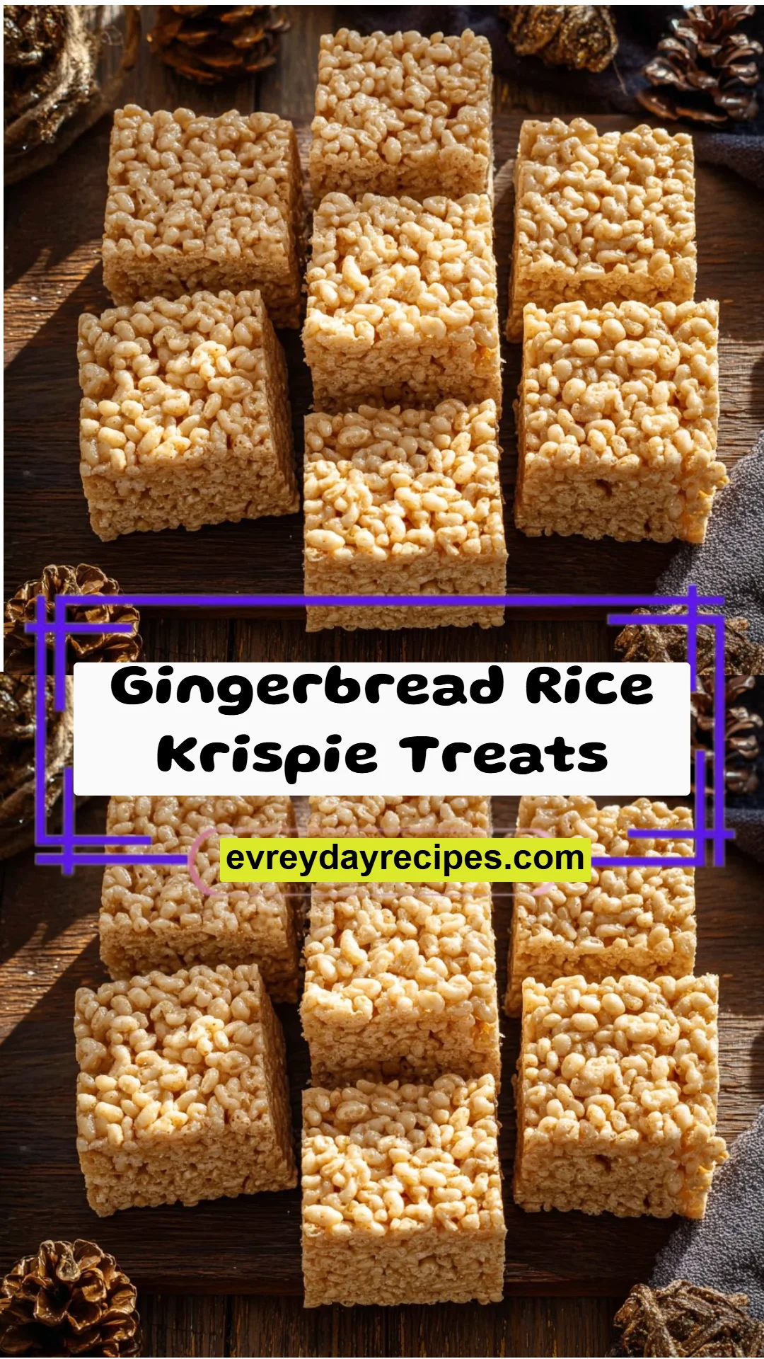 Gingerbread Rice Krispie Treats