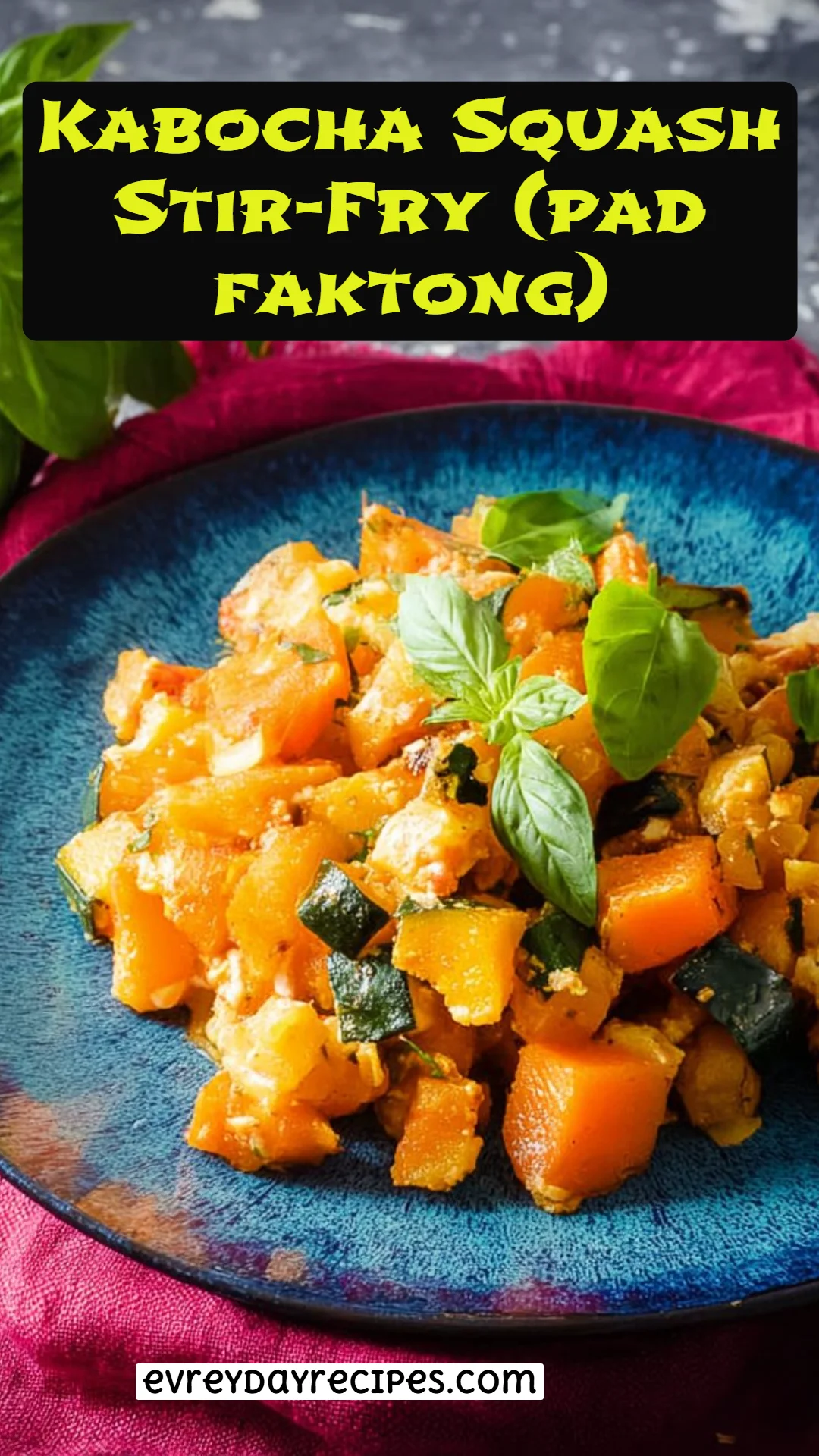 Kabocha Squash Stir-Fry (pad faktong)