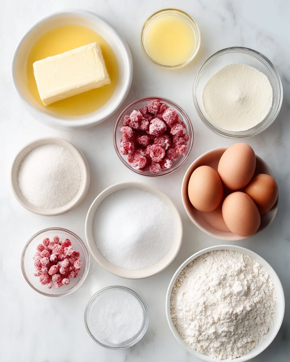 Lemon Bars with Freeze-Dried Strawberry Topping