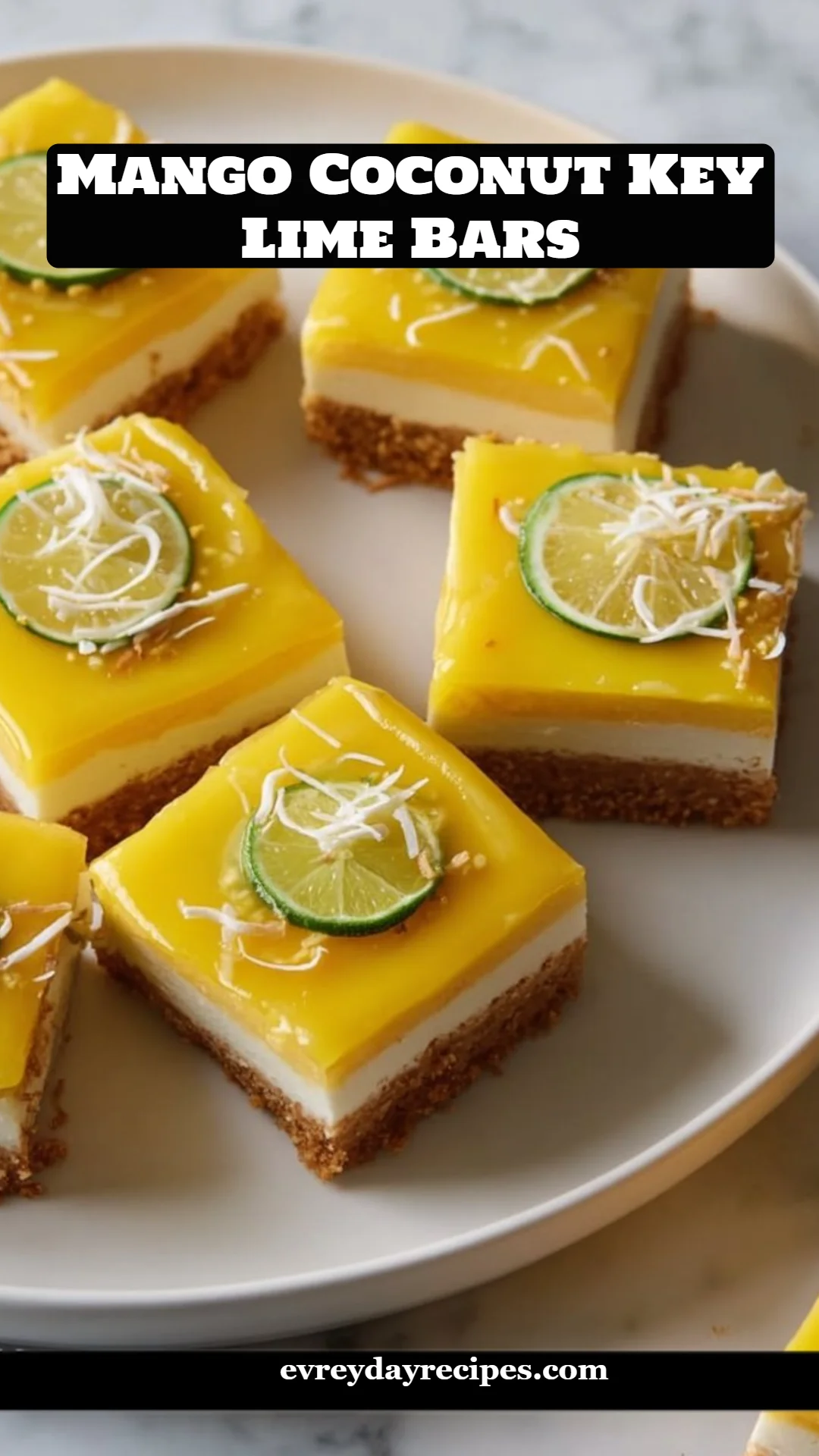 Mango Coconut Key Lime Bars