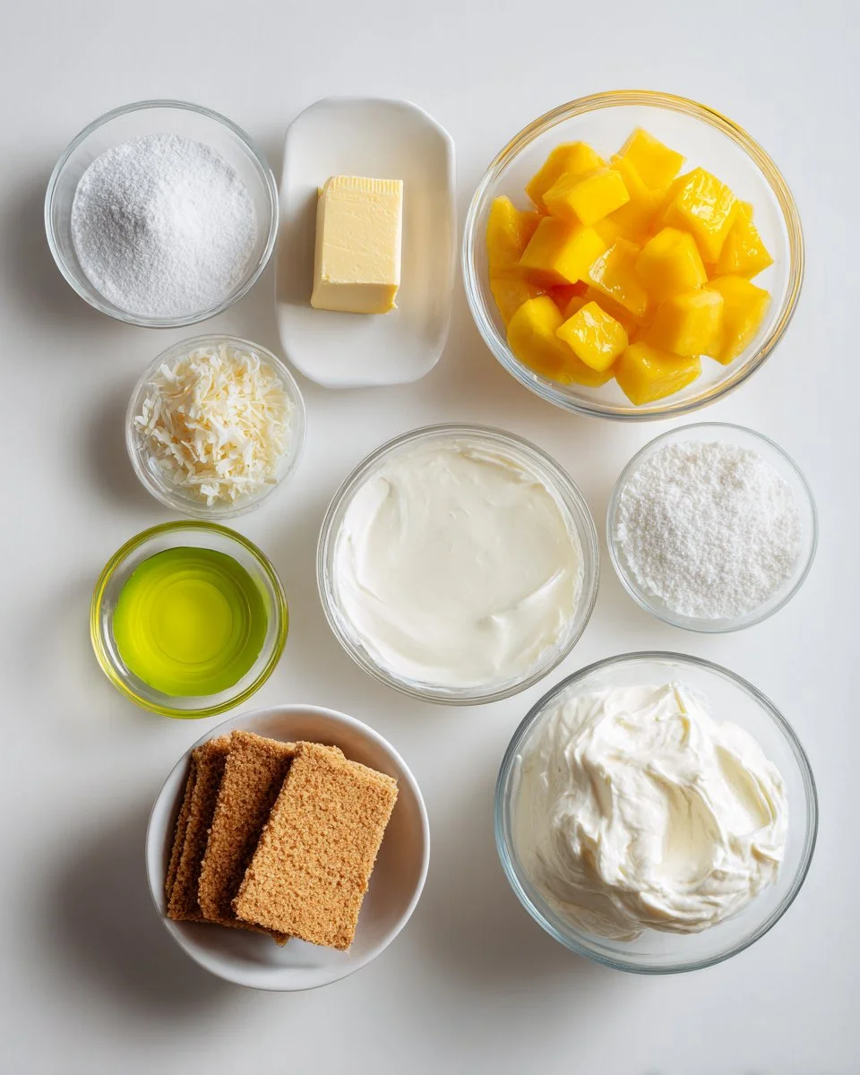 Mango Coconut Key Lime Bars