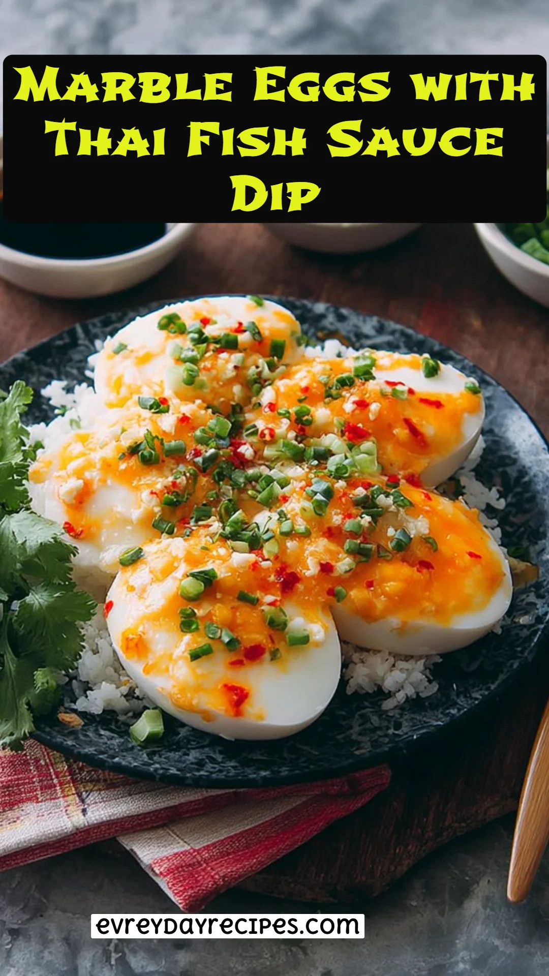 Marble Eggs with Thai Fish Sauce Dip
