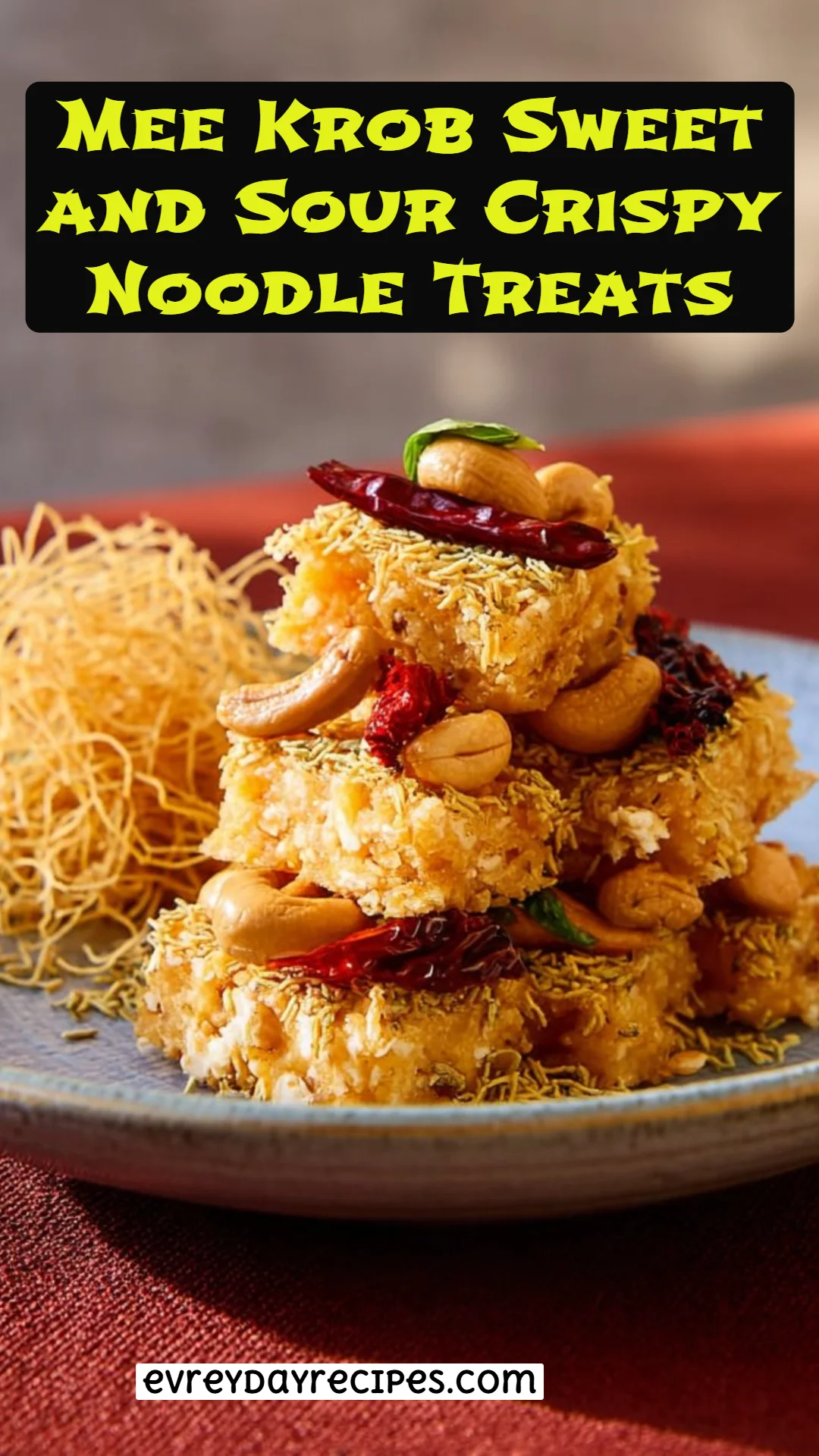 Mee Krob Sweet and Sour Crispy Noodle Treats
