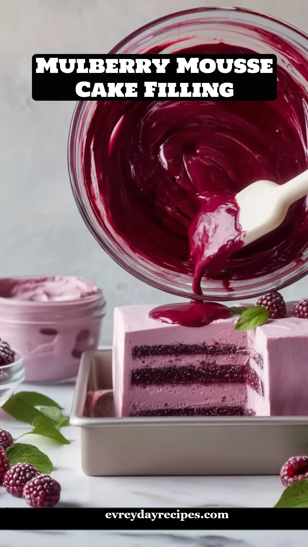 Mulberry Mousse Cake Filling
