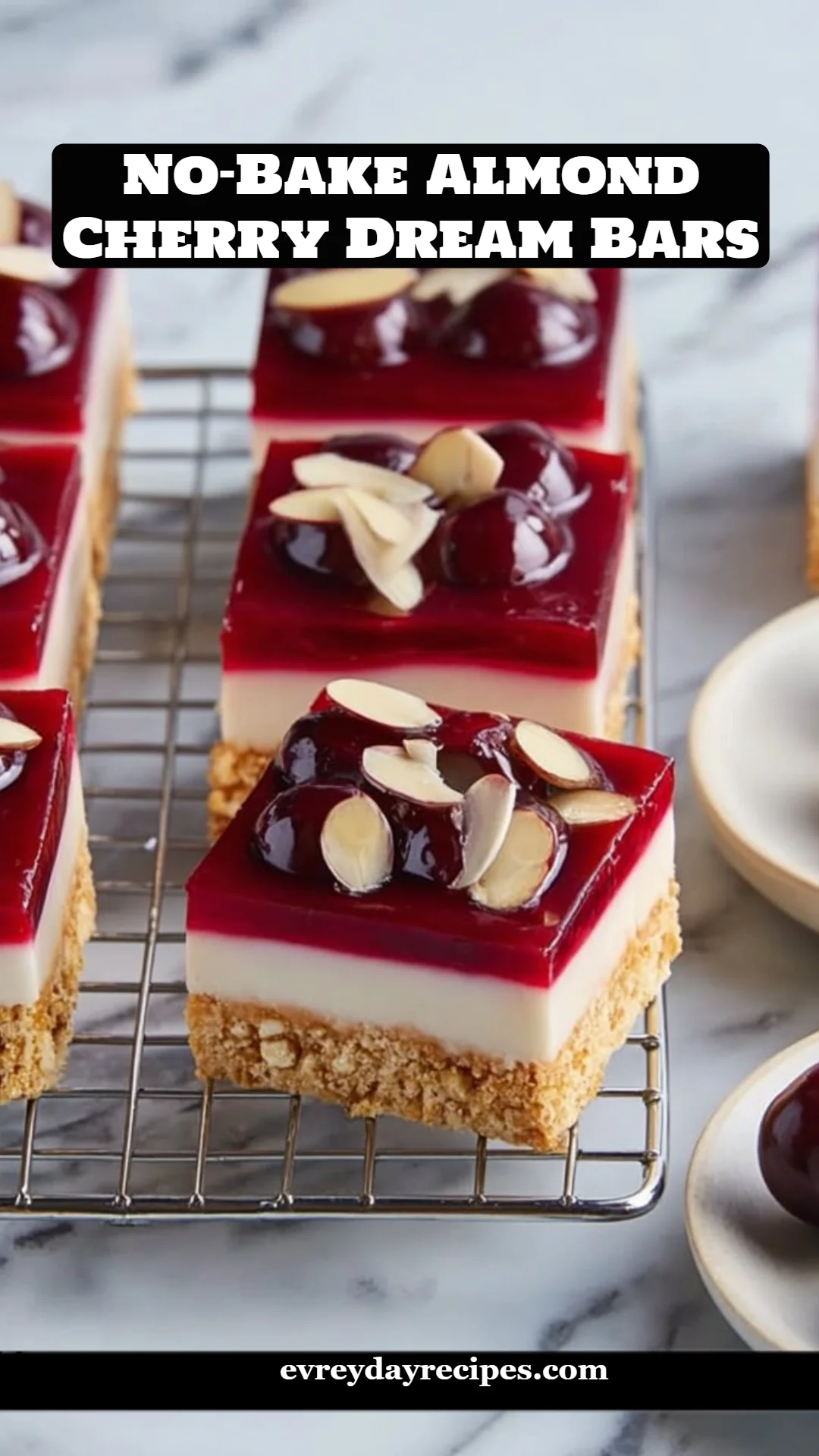 No-Bake Almond Cherry Dream Bars