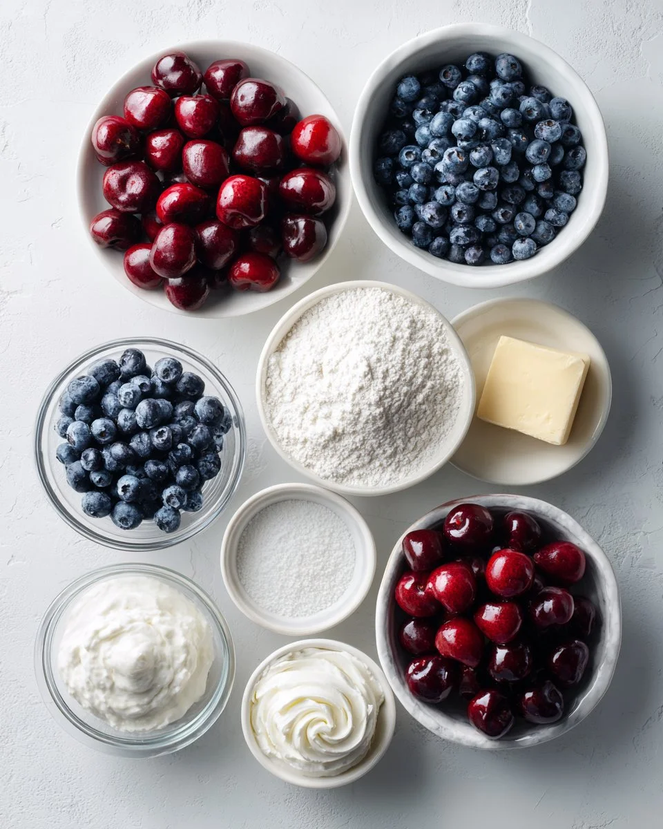 Patriotic Cherry Cobbler