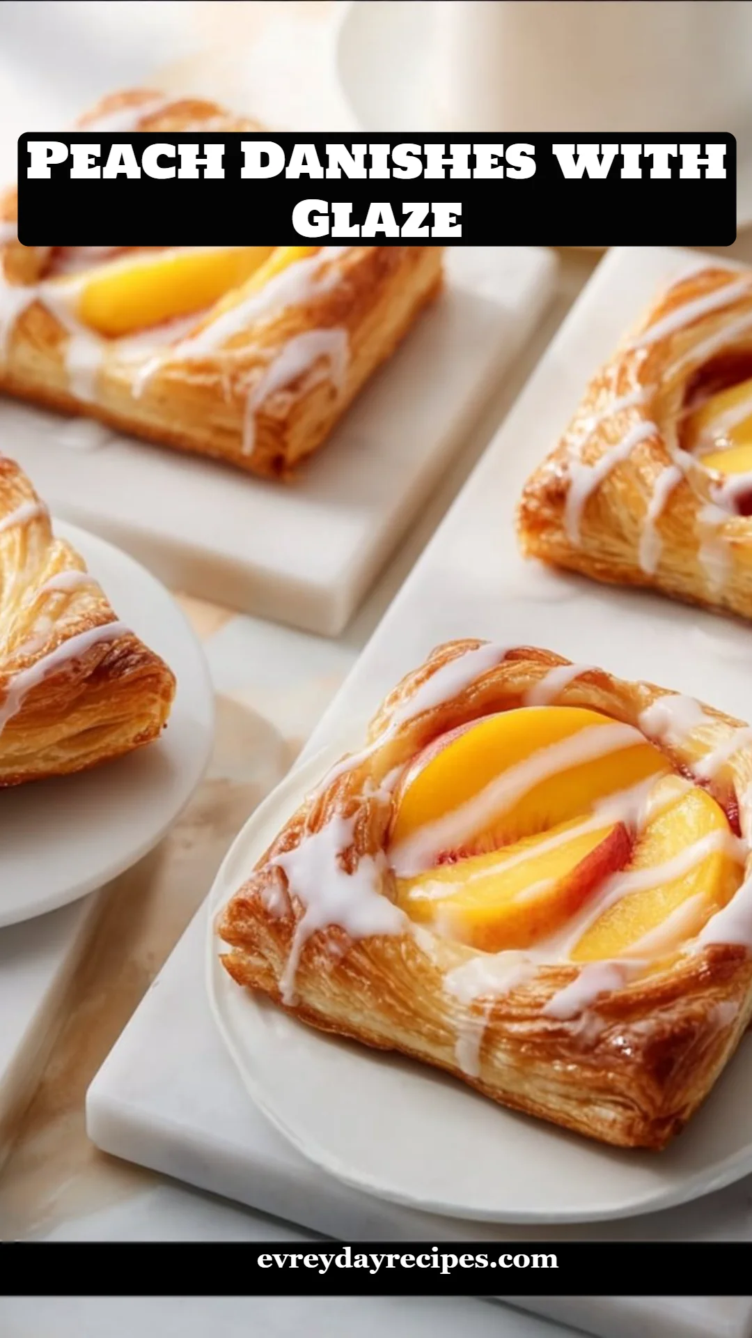 Peach Danishes with Glaze