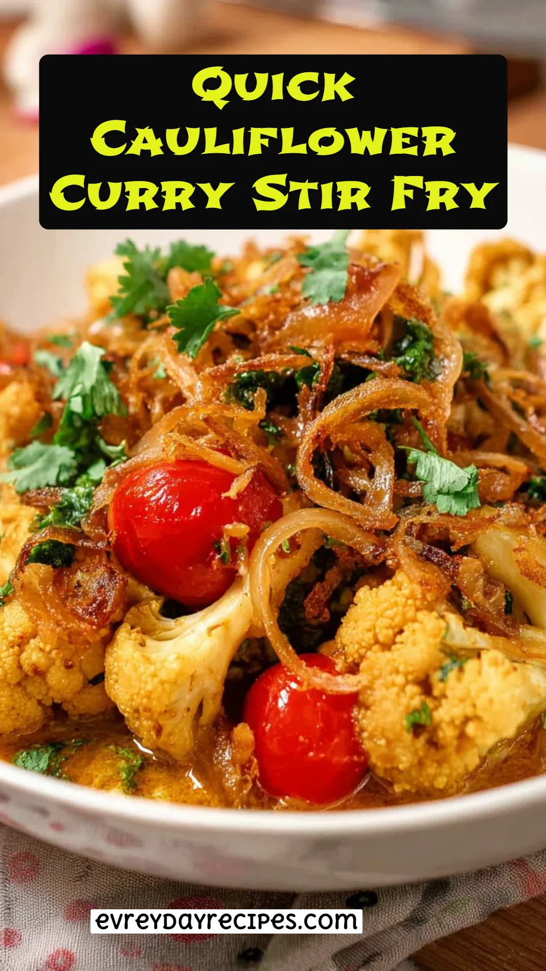 Quick Cauliflower Curry Stir Fry