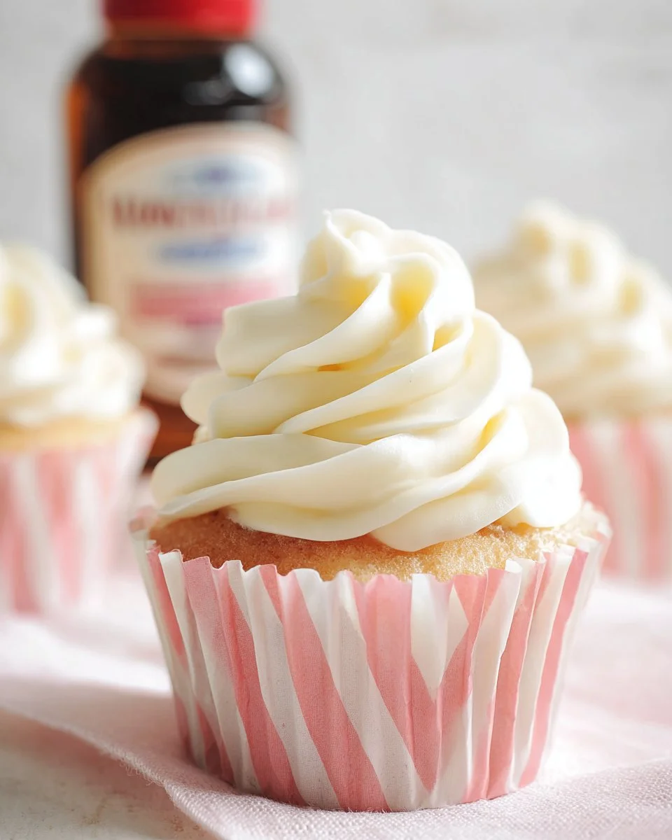 Raspberry Vanilla Cream Cheese Cupcakes with fresh raspberries and frosting