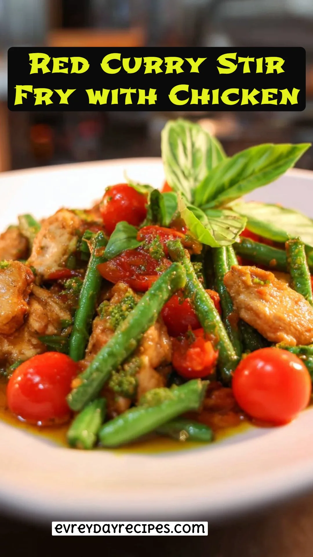 Red Curry Stir Fry with Chicken