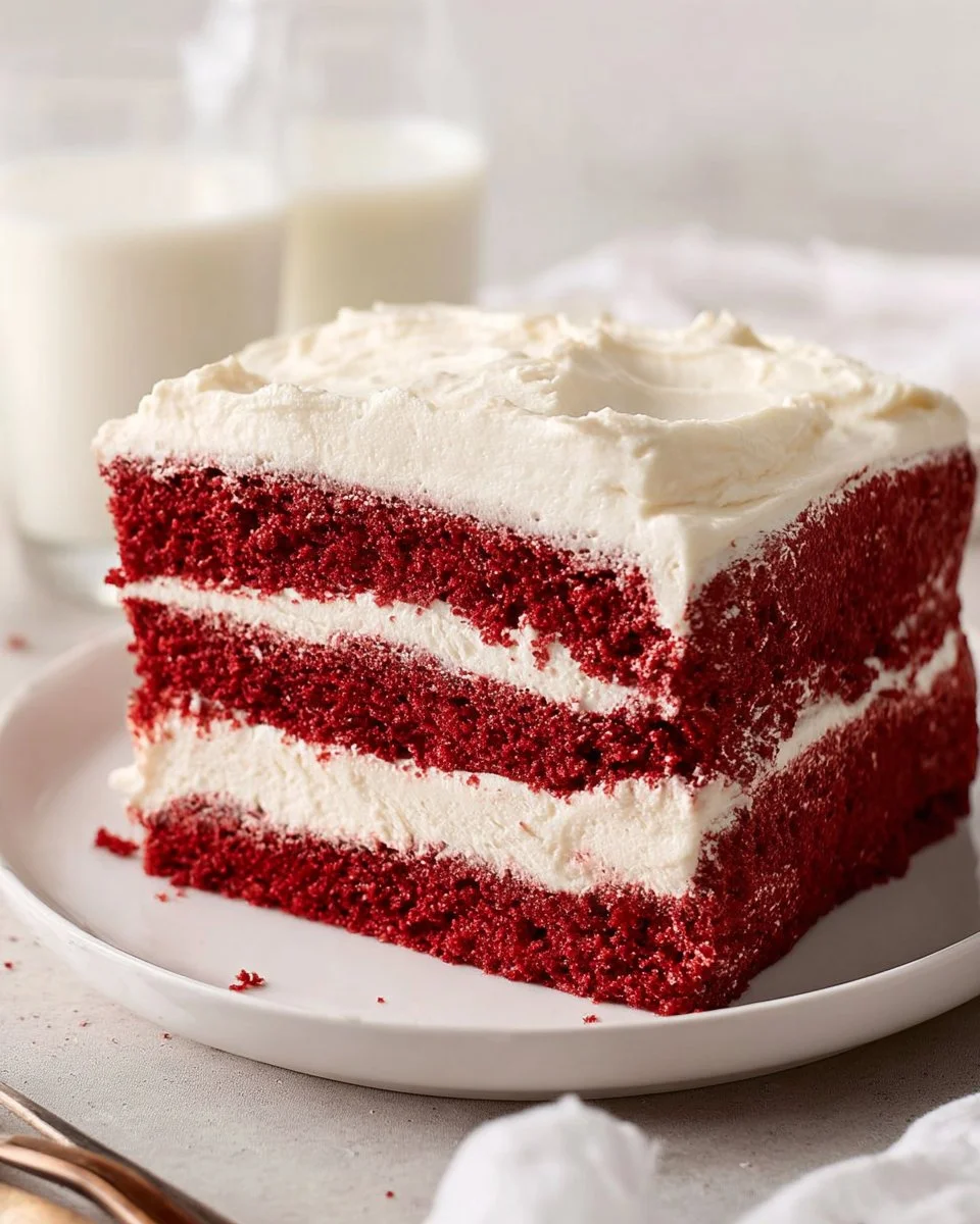 Sheet Pan Red Velvet Cake