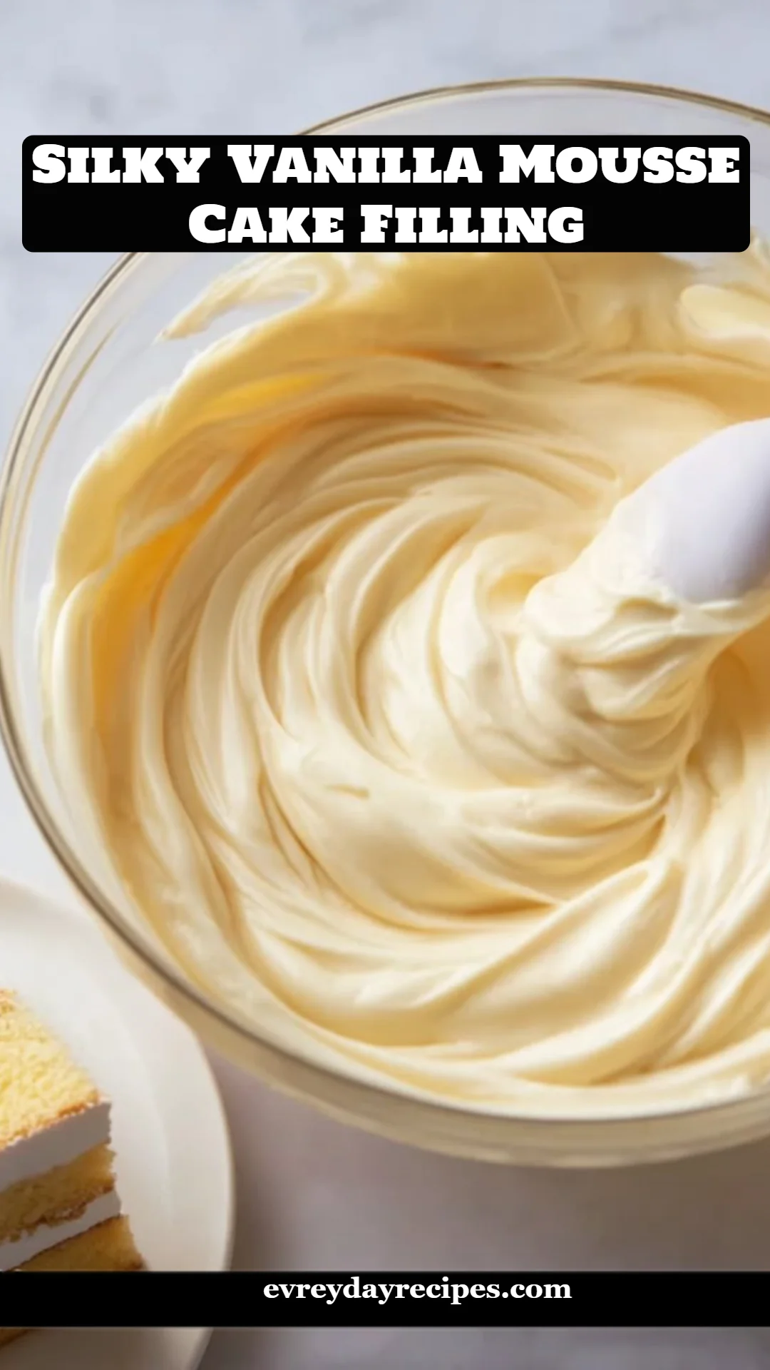 Silky Vanilla Mousse Cake Filling