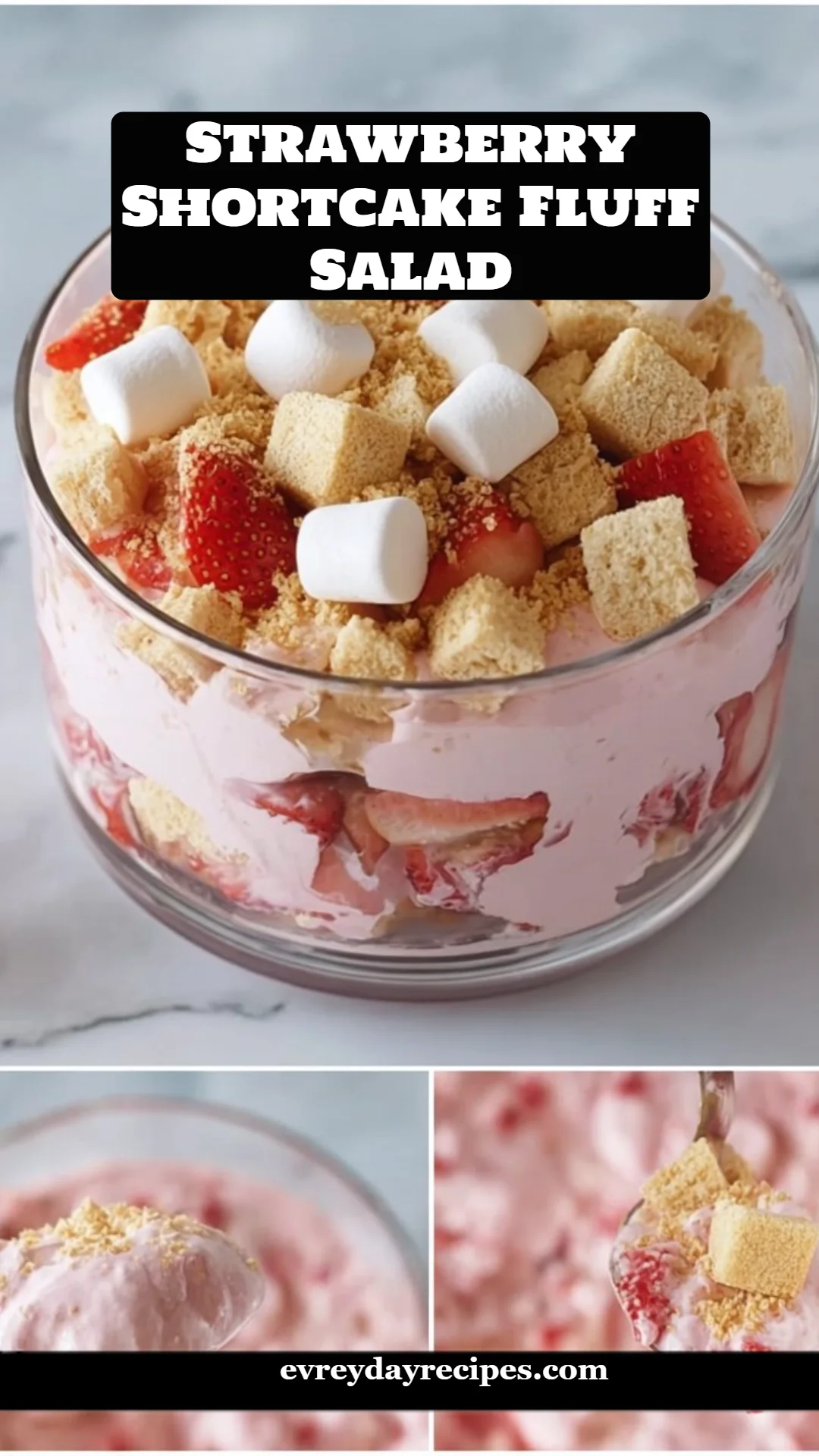 Strawberry Shortcake Fluff Salad