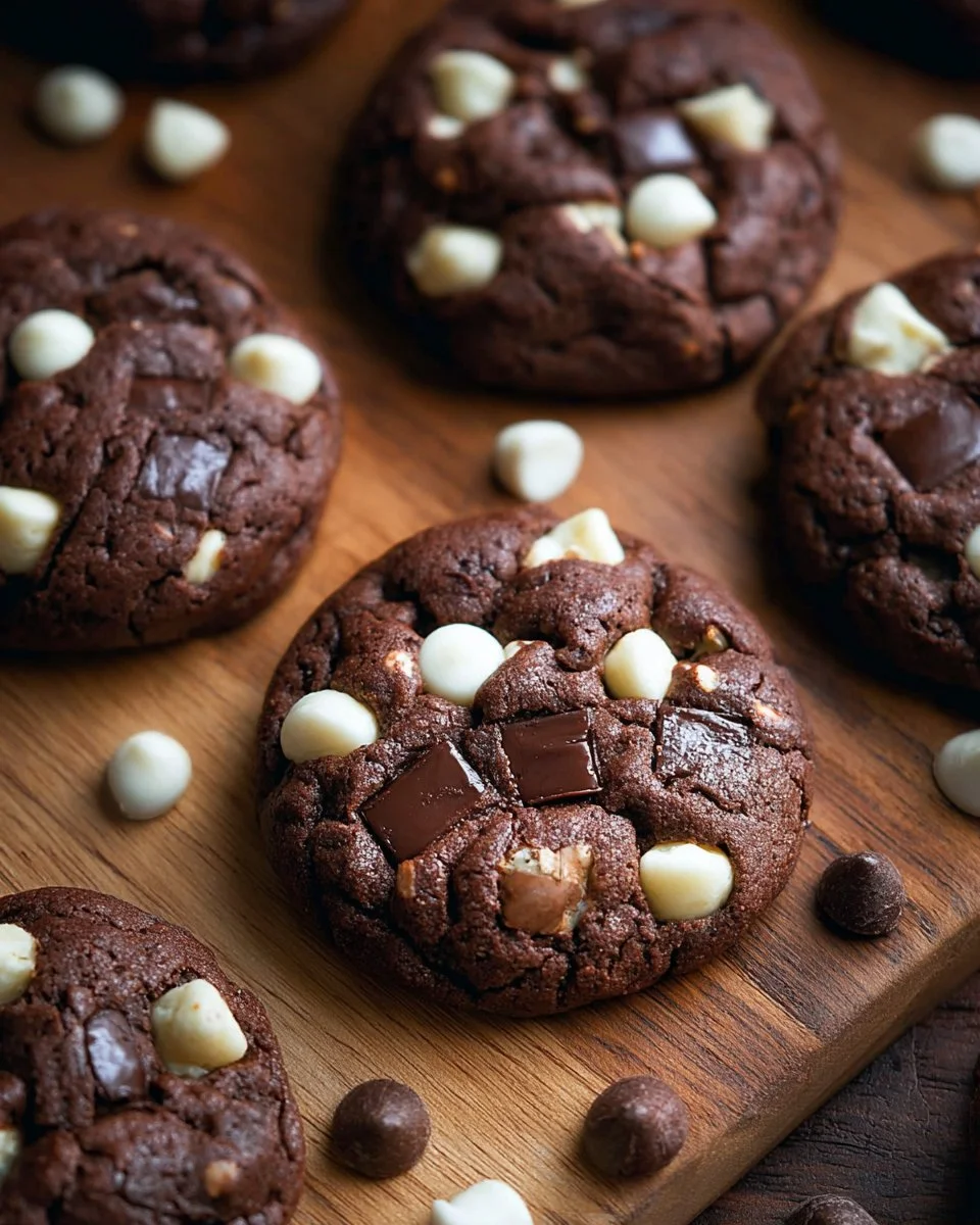 Triple Chocolate Chunk Cookies