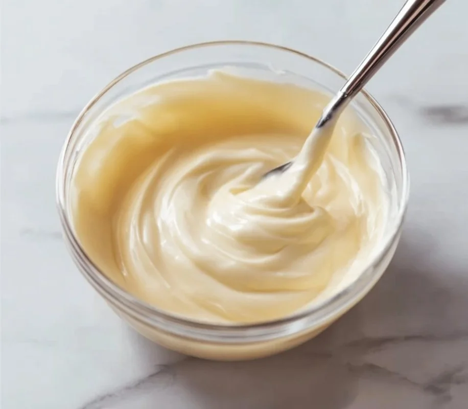 Creamy white chocolate ganache filling used in desserts and pastries