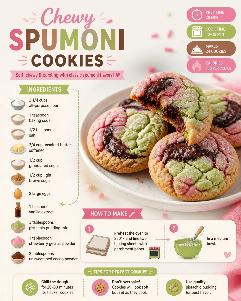 Chewy Spumoni Cookies