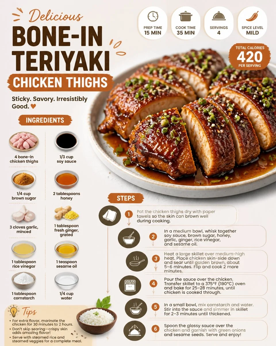 Delicious Bone In Teriyaki Chicken Thighs