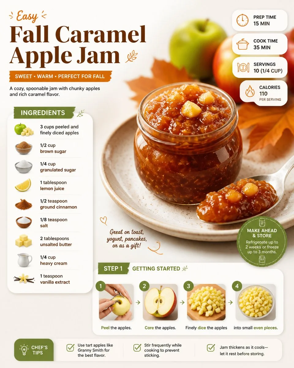 Easy Fall Caramel Apple Jam