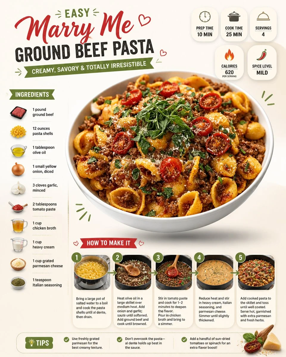 Easy Marry Me Ground Beef Pasta
