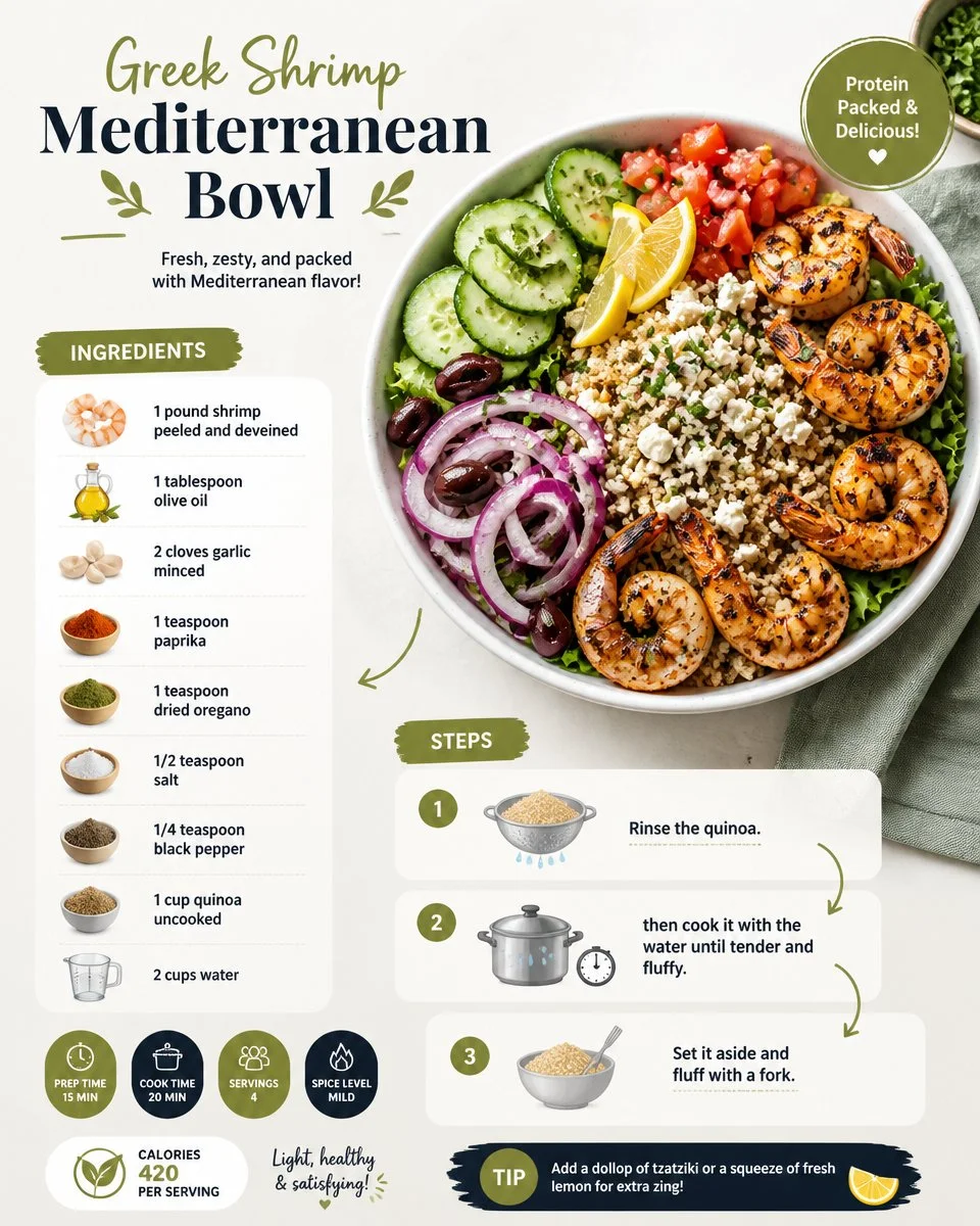 Greek Shrimp Mediterranean Bowl