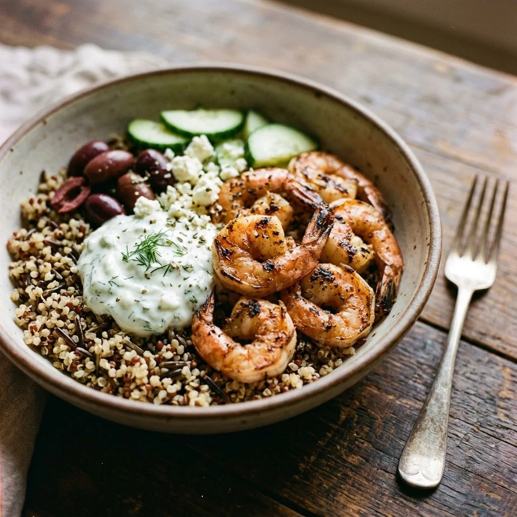 Greek Shrimp Mediterranean Bowl