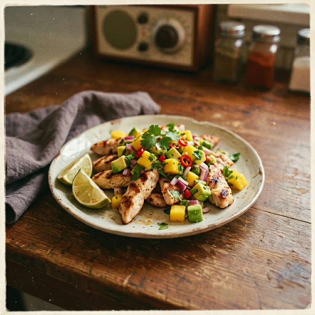 Grilled Chicken With Mango Avocado