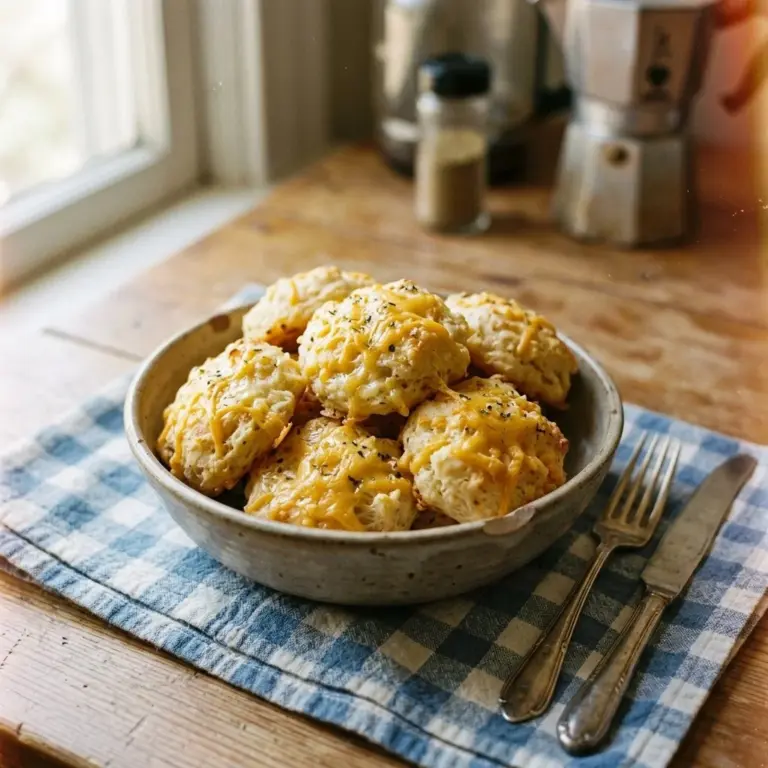Homemade Cheddar Bay Biscuits served warm with butter and herbs