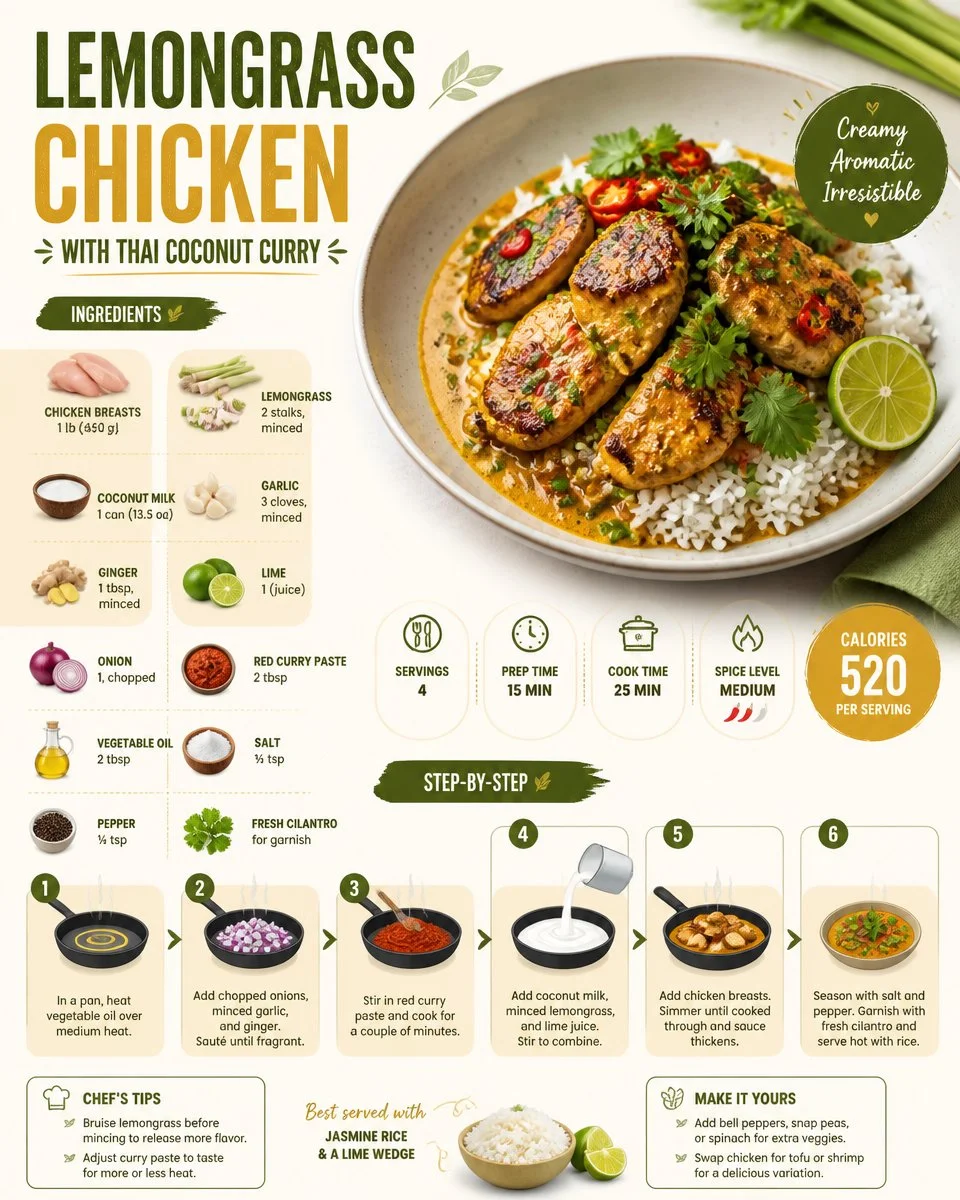 Lemongrass Chicken With Thai Coconut Curry