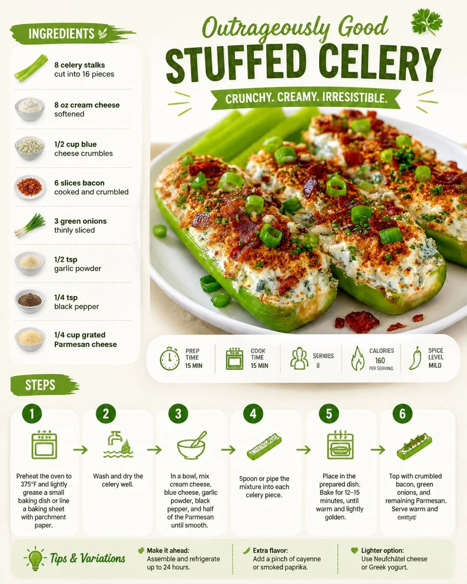 Outrageously Good Stuffed Celery