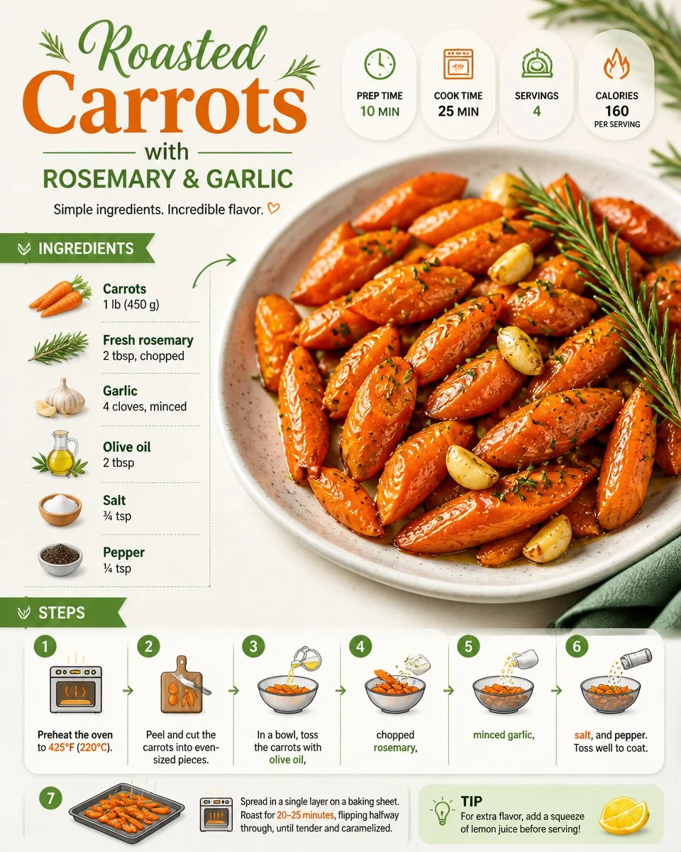 Roasted Carrots with Rosemary and Garlic