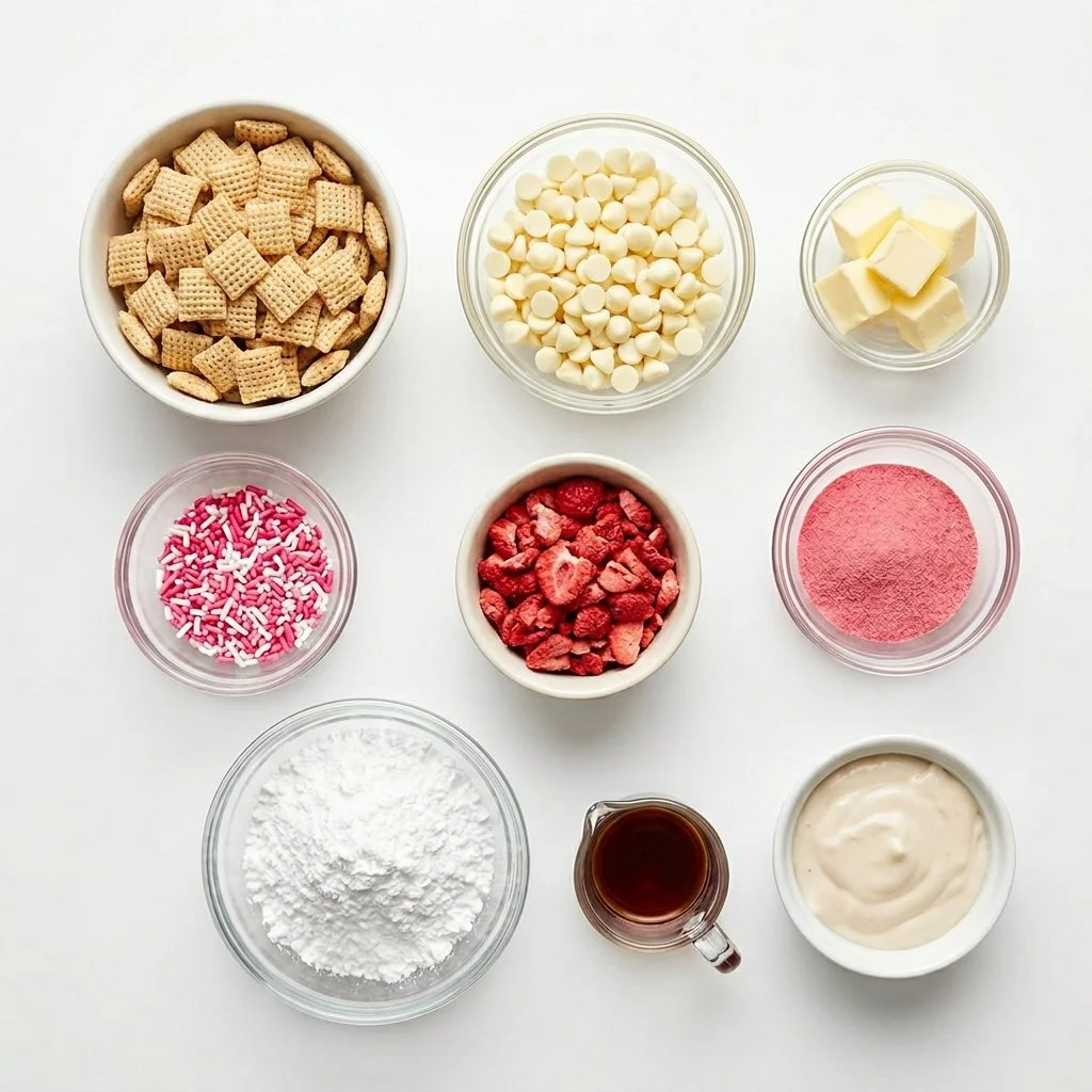 Strawberry Cheesecake Puppy Chow