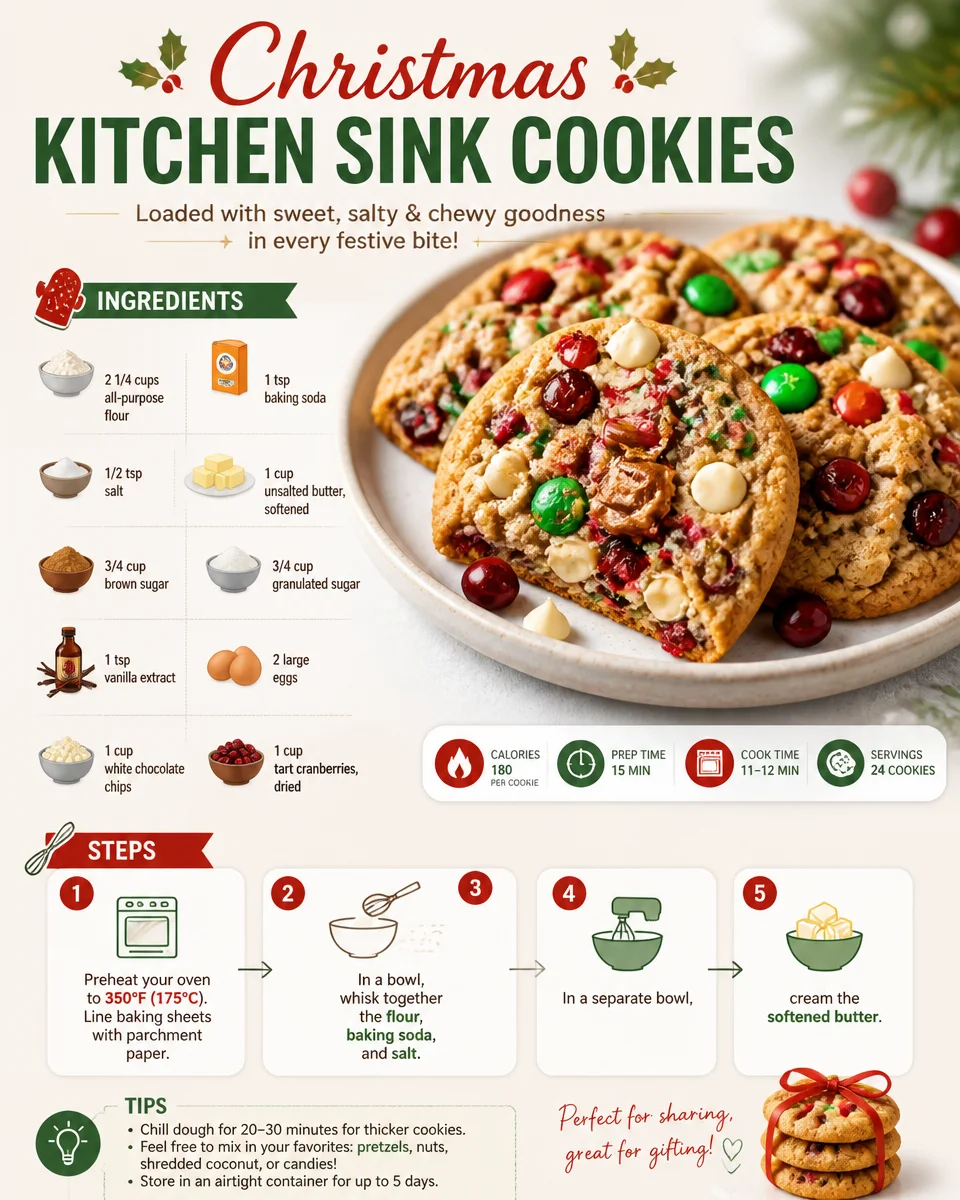 Christmas Kitchen Sink Cookies