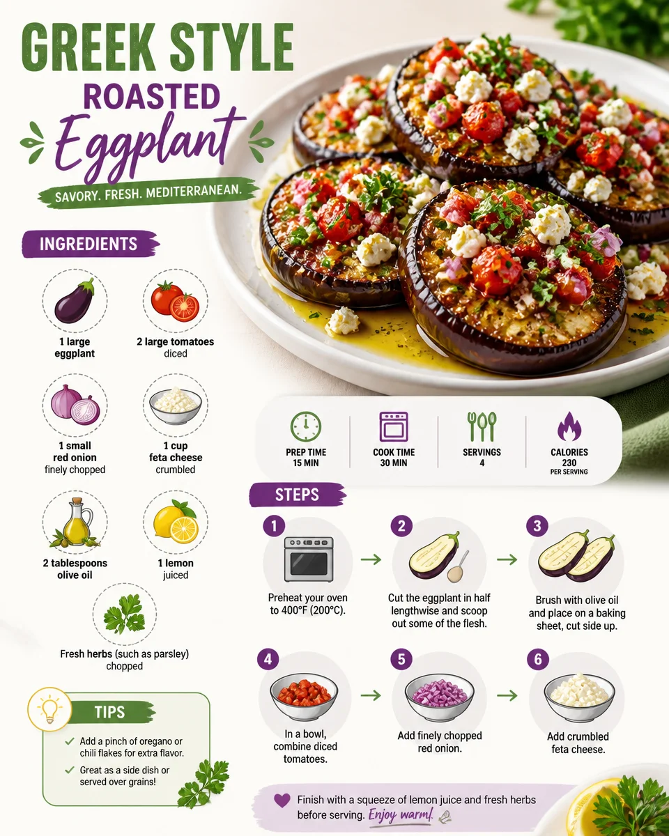 Greek Style Roasted Eggplant
